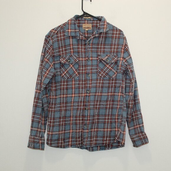 Free Nature Blue and Red Flannel Size Medium - Picture 1 of 8